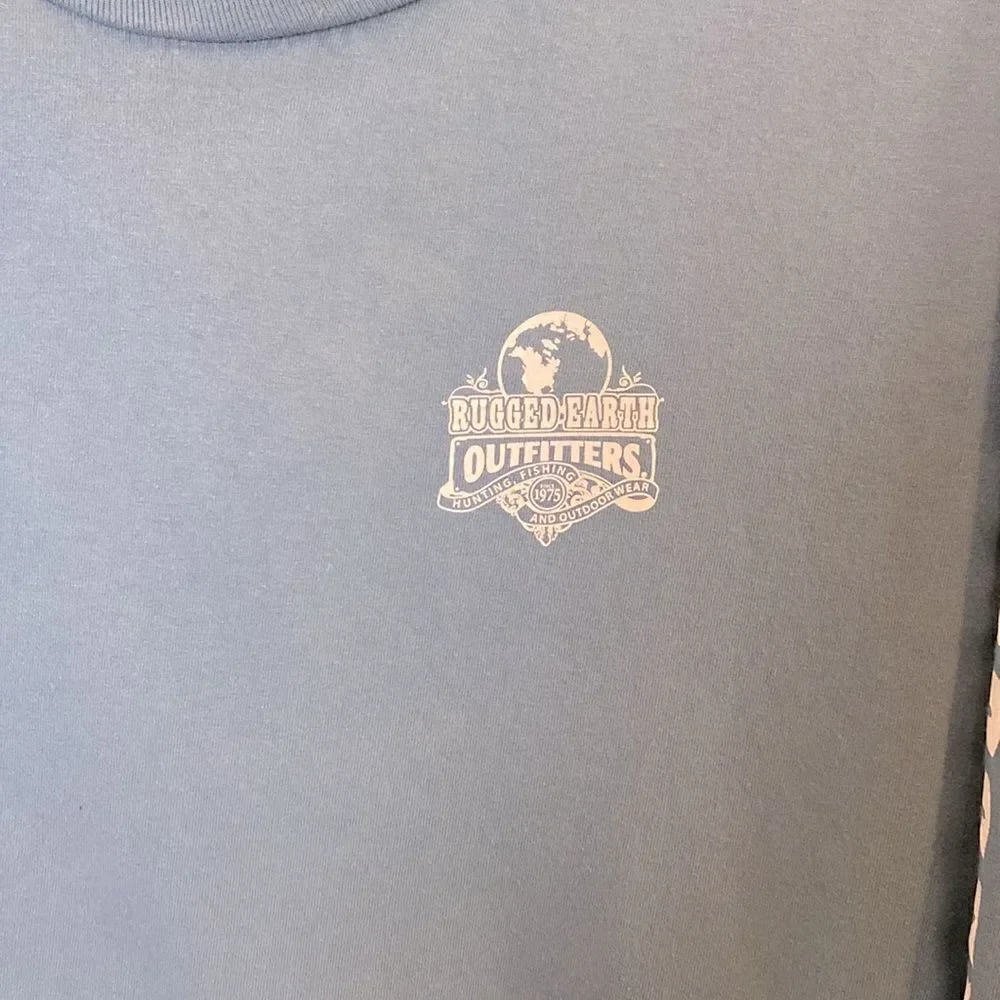 Rugged Earth Outfitters Tee Shirt Long Sleeve Graphic on Back Size XXL
